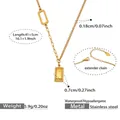 Détail du collier en acier inoxydable doré avec pendentif gravé LOVE en gros plan - Style Lettre LOVE / Doré