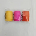 Three-pack egg shell cracker tools in yellow pink and orange plastic packaging - 3pcs Pack/Bagged / Multicolor