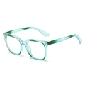 Montatura per occhiali Boston alla moda in resina con sfumatura verde smeraldo - Verde Sfumato