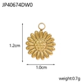 Golden sunflower pendant in stainless steel, measuring 1.2cm height and 0.7g weight - Gold Sunflower JP40674DW0