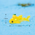Miniature yellow resin cartoon shark figurine for micro landscape decoration, 3.5cm long - No. 2 Yellow Lemon Whale