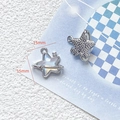 Detail shot of 15mm sea salt blue star and planet charms with rhinestones for DIY jewelry - 12# Gradient Star with Ring