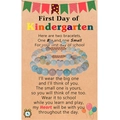 Pink zebra stone beads bracelet set with heart charms on Back to School card - Pre-K Card / Amazonite