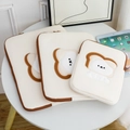 Tre custodie color crema per laptop con ricamo a forma di cane toast in varie misure - 11" / Avorio