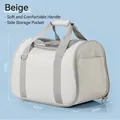 Beige Haustiertasche 42x24x30cm mit atmungsaktivem Netz und praktischer Seitentasche - Beige Umhängetasche