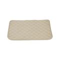 Washable quilted pet training mat in beige with waterproof highly absorbent layers - Khaki / S (35x50cm)