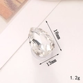 Clear teardrop crystal bead with silver metal claw base for DIY shoe charms 13x18mm - C467-13*18 Teardrop Gemstone
