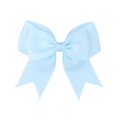 Macro detail of a light blue grosgrain ribbon bow with fine ribbed texture and symmetry - Light Blue (17)