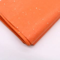 Orange tissue paper for flower wrapping with golden laser sequins finish - Glitter Orange