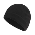Klassische schwarze Fleece-Fahrradmütze mit Ohrenschutz für Wintersport im Freien - Erwachsene / Schwarz