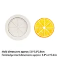 Zitronenscheiben Silikonform für Fondant und sommerliche Tortendekorationen aus Ton - Zitrone / Grau