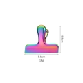 Rainbow-colored stainless steel T-shape food bag sealer clip with 5.6cm width - Small / AB Color