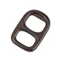 DIY soda tab jewelry charm with dual holes in polished gun black metallic finish - Tab Accessory / Gunmetal