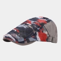 Detail van de ademende camouflage mesh-stof en metalen gesp op de rode camouflagemuts - Verstelbaar / 1# Rood Zwart Grijs Camo Mesh Stijl