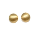 Minimalistische gouden geborstelde metalen bal oorbellen in vintage Franse stijl - Goud