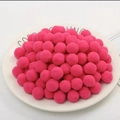 Pompon morbidi rosa e rosso rosa per bouquet fai-da-te e decorazioni regalo - Pompon Rosso Rosa da 1,5cm 100 pezzi
