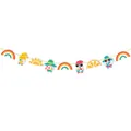 Hello Summer Girlande mit Regenbogen, Sonne, Orangen und Strand-Zwergen - Gnom Regenbogen Banner (J-0105-3)