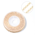 Golden stainless steel round link chain on roll for DIY jewelry making, detail view - Gold - Round O-chain / 2mm (5 Yards Per Roll)