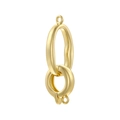18K gold-plated oval spring clasp connector for DIY necklace and bracelet assembly - VK219 (11mm*23mm) / Gold