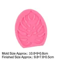 Pink monstera leaf silicone mold for fondant and chocolate cake decoration crafts - Large / Pink