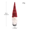 Christmas gnome wine bottle cover with red knitted tall hat and white faux fur beard - Forest Gnome Cover B