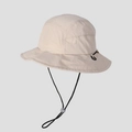Détail d'un chapeau de randonnée blanc cassé avec cordon réglable et coutures - M(56-58cm) / Beige