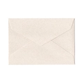 Elegant cream linen textured specialty paper envelope with classic three-fold closure - 1pc Linen White Envelope (Short Lid) / Light Beige
