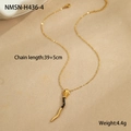 Detailed view of snake head pendant with black gemstones and chain length specifications - Necklace-Gold-Green Zirconia
