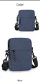 Bolso bandolera azul para hombre en tela resistente con correa ajustable - Azul