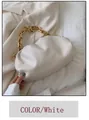 Sac à main nuage blanc chic avec grosse chaîne dorée pour femme en blanc - Blanc