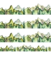 Detailed watercolor mountain and forest border stickers for classroom bulletin board decor - 7.5CM*5M