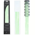 Light green clip-in glitter hair tinsel kit with 12 pieces of 60cm sparkling strands - 6 Pieces Set / Fluorescent Green (6-Piece Set)