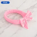 Bandeau rafraîchissant rose à motif paisley avec grand nœud et tissu élastique - Carte pour Animaux / Polyester/Rose