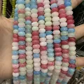 Strand of colorful 5x8mm abacus-shaped natural stone spacer beads for DIY jewelry - Multicolor / 5*8mm (approx. 73 pcs/strand)