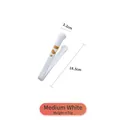 Cute white silicone cat paw food tong with yellow spots, medium size 18.5cm length - Medium White (Upgrade) One-piece Silicone