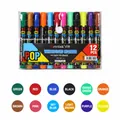 Artriink 12er-Set Whiteboard-Marker mit leicht löschbarer Tinte und Farbpalette - 12-Farben-Set