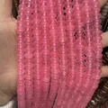 Strand of pink translucent abacus natural stone beads for DIY jewelry making - Rose Red / 5*8mm (approx. 73 pcs/strand)