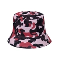 Pink and red camouflage fisherman bucket hat for outdoor sun protection and hiking trips - 58cm / Pink Camouflage