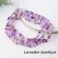 Strands of natural lavender amethyst raw crystal chips for DIY jewelry making - Lavender Amethyst (Circumference Approx. 80cm)