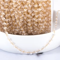 Catena in rame dorato con zirconi triangolari chiari per creazione gioielli fai-da-te - 0,5 Metri/Confezione / Oro