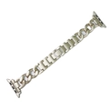 Champagne gold Cuban chain metal watch band for Apple Watch SE with connectors - Starlight