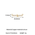 14K gold plated letter L charm pendant with zircon inlay, 26.83mm length for DIY jewelry - 14K Gold L