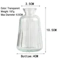 Transparent trumpet style glass vase with vertical stripes 10.5cm height for flowers - Fluted Trumpet / Clear