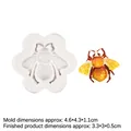 Bee silicone mold for DIY fondant and chocolate with 3D honey bee finish effect - Style 1 (A982) / Gray