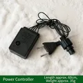Black 8-mode LED string light controller with EU plug, 60cm length for holiday decor - Power Controller (8 Modes/EU Plug/Approx. 60cm)