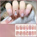 Detail of Christmas nail wraps CS-443 featuring snowflake and 3D tree patterns - CS443