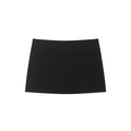 Minifalda negra de talle alto minimalista con corte evasé elegante sobre fondo blanco - XS / Negro