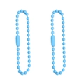 Cadena de bolas de hierro azul claro con conector para llaveros DIY y accesorios - Azul