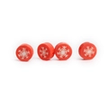 Perle natalizie a fiocco di neve in argilla polimerica rossa per gioielli fai da te - Fiocco di neve / Rosso & Bianco