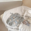 Fantasmini grigio chiaro con stampe di orsetti marroni e scritta carina per ragazza - Taglia unica / Grigio chiaro